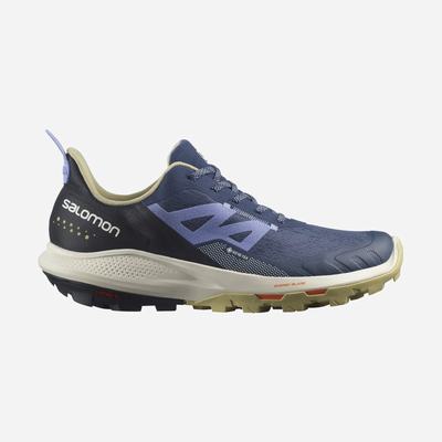 Salomon OUTPULSE GORE-TEX Női Túracipő Sötétkék/Zöld | NHJ305247