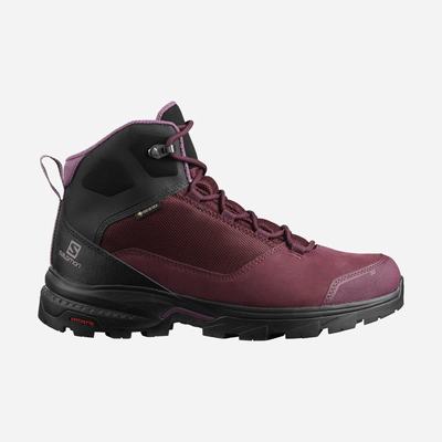 Salomon OUTWARD GORE-TEX Női Túrabakancs Bordó/Fekete | GPW534128