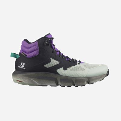 Salomon PREDICT HIKE MID GORE-TEX Férfi Túrabakancs Fekete/Világos Türkiz Szürke/Királykék Lila | WTF724869