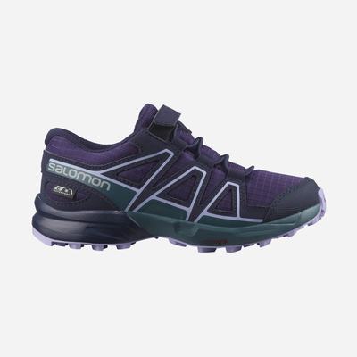 Salomon SPEEDCROSS CLIMASALOMON™ WATERPROOF Gyerek Terepfutó Cipő Lila/Kék/Levendula | WBM321479