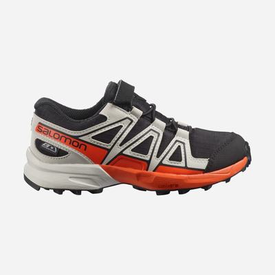 Salomon SPEEDCROSS CLIMASALOMON™ WATERPROOF Gyerek Terepfutó Cipő Fekete/Rózsaszín | YRD395021