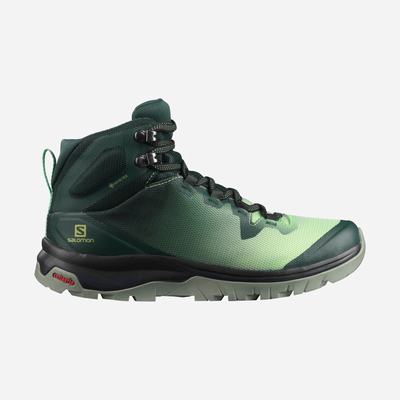 Salomon VAYA MID GORE-TEX Női Túrabakancs Zöld/Szürke | VKN068731