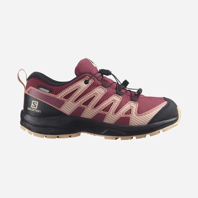 Salomon XA PRO V8 CLIMASALOMON™ WATERPROOF Gyerek Túrabakancs Piros/Fekete/Krém | BCR792016