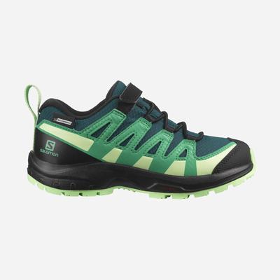 Salomon XA PRO V8 CLIMASALOMON™ WATERPROOF Gyerek Túrabakancs MélyTürkiz/Fekete/Zöld | JEV384172