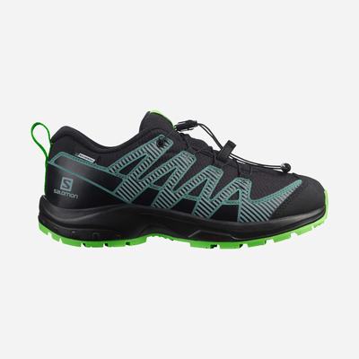 Salomon XA PRO V8 CLIMASALOMON™ WATERPROOF Gyerek Terepfutó Cipő Fekete/Zöld | NRE614329