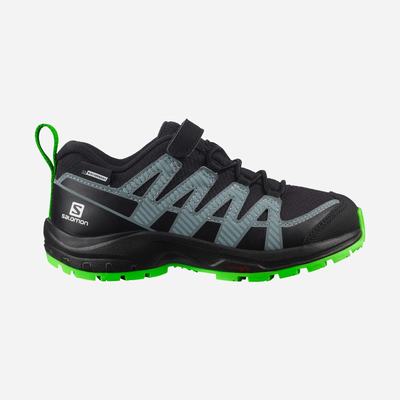 Salomon XA PRO V8 CLIMASALOMON™ WATERPROOF Gyerek Túrabakancs Fekete/Zöld | RQJ805461