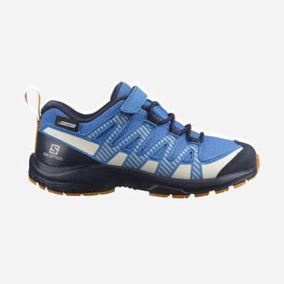 Salomon XA PRO V8 CLIMASALOMON™ WATERPROOF Gyerek Terepfutó Cipő Kék/Sötétkék | XMJ518706