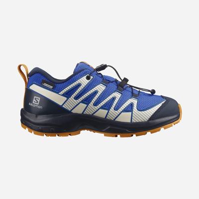 Salomon XA PRO V8 CLIMASALOMON™ WATERPROOF Gyerek Terepfutó Cipő Kék/Sötétkék | ZPX319657