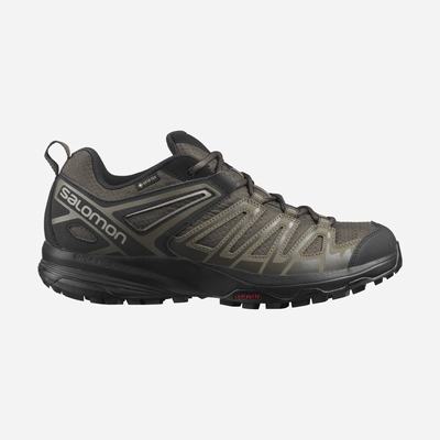 Salomon X CREST GORE-TEX Férfi Túracipő Olivazöld/Fekete | TQE892357