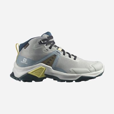Salomon X RAISE 2 MID GORE-TEX Női Túrabakancs Zöld/Narancssárga | VOS708436