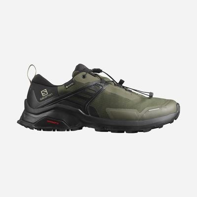 Salomon X RAISE GORE-TEX Férfi Túracipő Olivazöld/Fekete | CUE380524