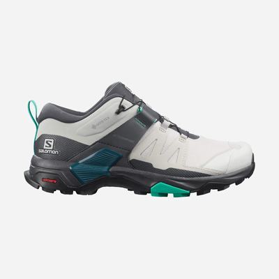 Salomon X ULTRA 4 GORE-TEX Női Túracipő Bézs/Szürke/Menta | NZS789026
