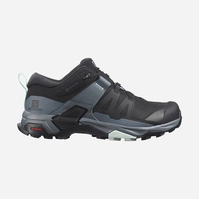 Salomon X ULTRA 4 GORE-TEX Női Túracipő Fekete/Kék | WRB185963