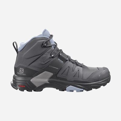 Salomon X ULTRA 4 MID GORE-TEX Női Túrabakancs Szürke/Fekete/Kék | OIG918563